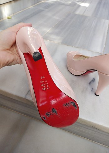 Pembe Rugan Kadın Stiletto Topuklu Ayakkabı - Görsel 6