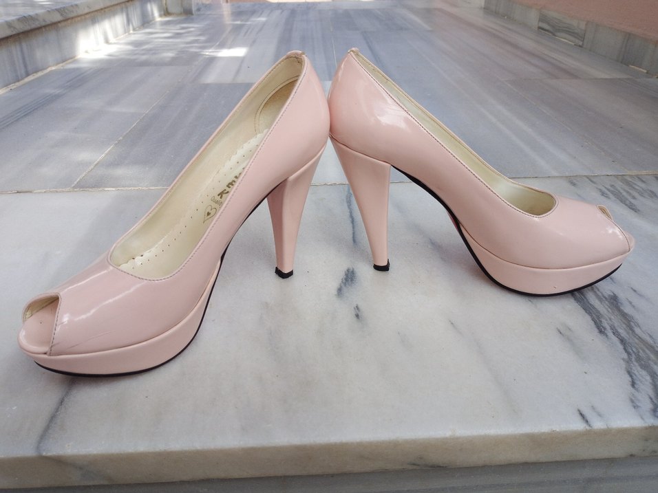 Pembe Rugan Kadın Stiletto Topuklu Ayakkabı - Görsel 3