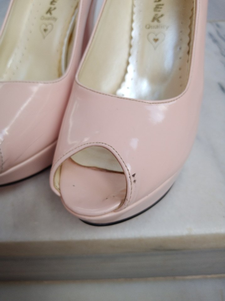 Pembe Rugan Kadın Stiletto Topuklu Ayakkabı - Görsel 5