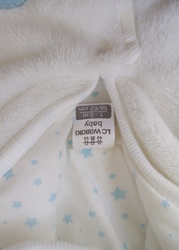 Kapüşonlu Polarlı Beyaz Çocuk Mont - Görsel 7