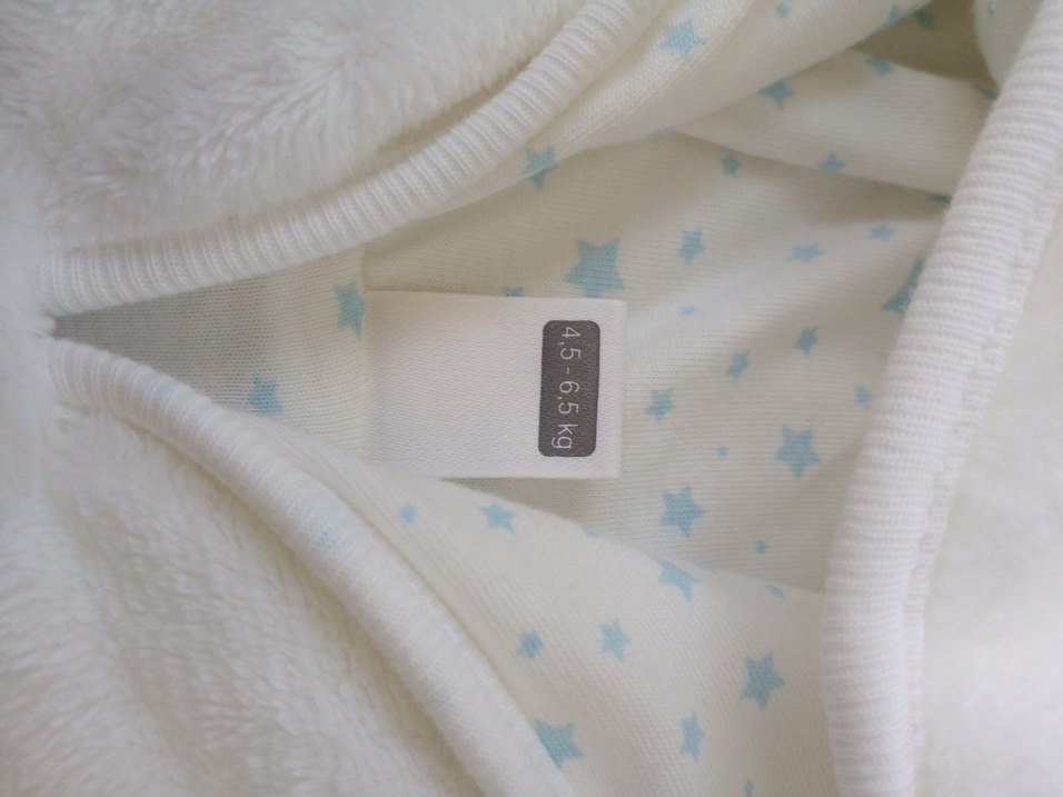 Kapüşonlu Polarlı Beyaz Çocuk Mont - Görsel 5