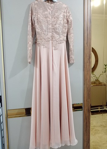 İpek Şifon Tesettür Abiye - Görsel 4