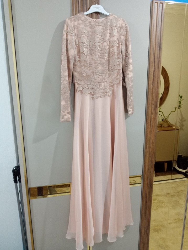 İpek Şifon Tesettür Abiye - Görsel 2