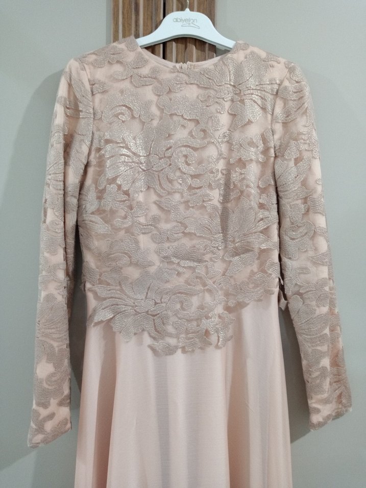 İpek Şifon Tesettür Abiye - Görsel 3