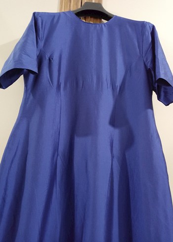 Lacivert Tafta Saten Kaftan - Görsel 8