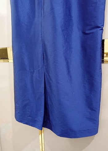 Lacivert Tafta Saten Kaftan - Görsel 10