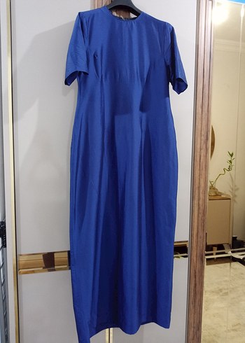 Lacivert Tafta Saten Kaftan - Görsel 7