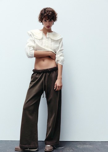 Zara Bebe yaka crop gömlek