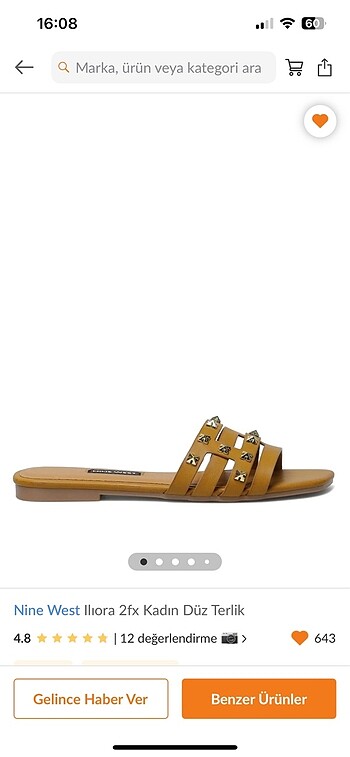 Nine west terlik