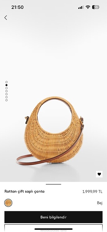Mango Mango rattan çanta
