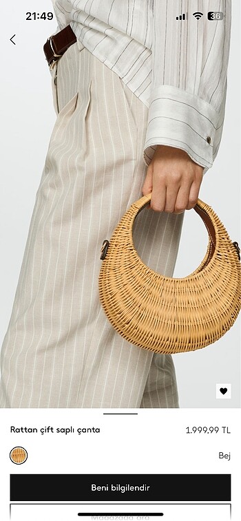 Mango rattan çanta