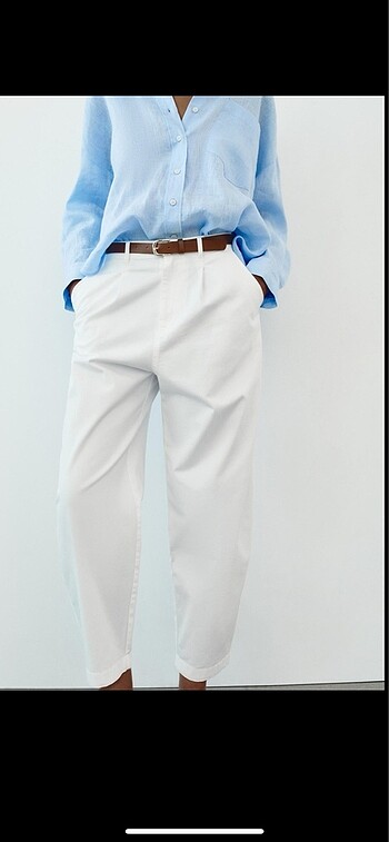 Zara Zara kemerli chino pantolon