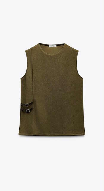 Zara tokalı kruvaze top