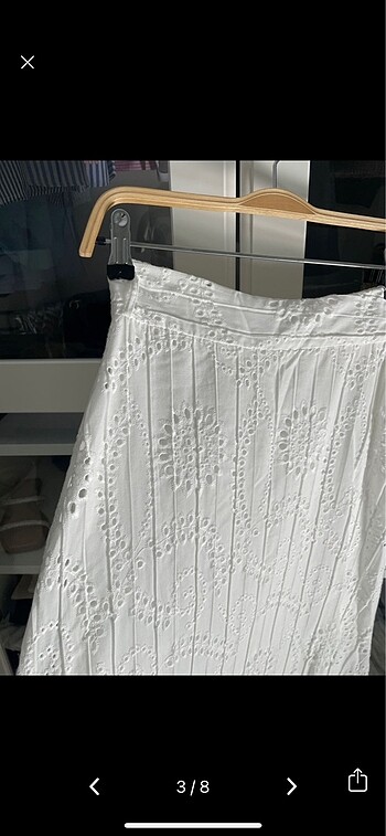 xs Beden beyaz Renk Zara fisto etek