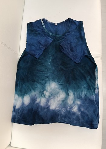 Lacivert Batik Desenli t-shirt