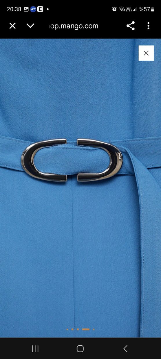 Mavi Kemerli Uzun Kadın Tulum - Görsel 3