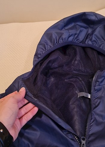 Erkek cocuk Lacivert Kapüşonlu Rüzgarlık Mont içi fileli - Görsel 3