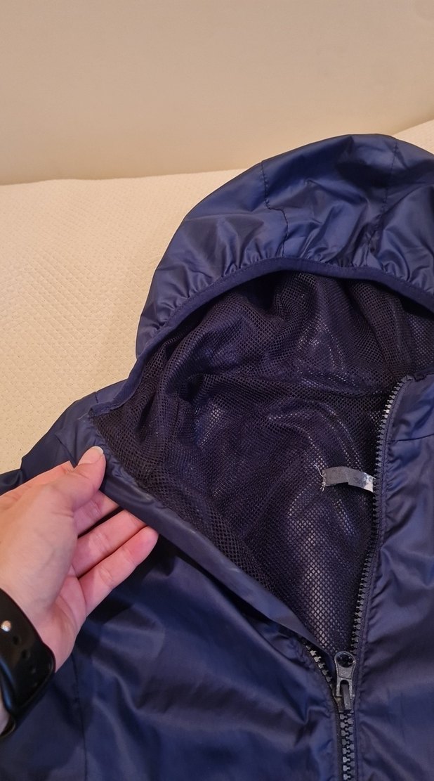 Erkek cocuk Lacivert Kapüşonlu Rüzgarlık Mont içi fileli - Görsel 3