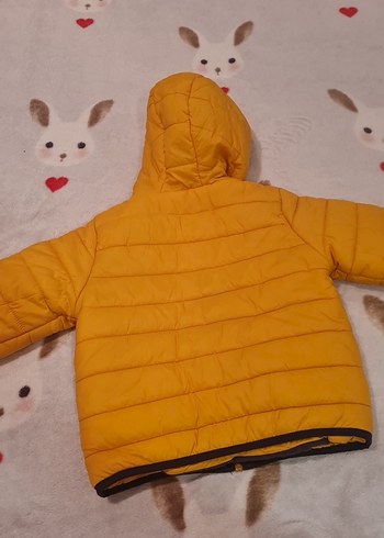 Sarı Kapüşonlu Erkek Çocuk Mont - Görsel 4