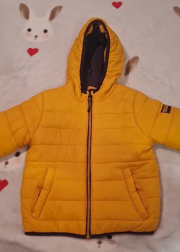 Sarı Kapüşonlu Erkek Çocuk Mont - Görsel 2