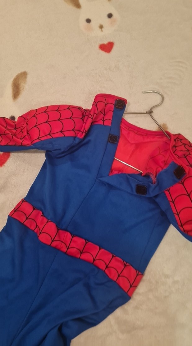 Çocuk Örümcek Adam Kostümü, cirtli Dar Kesim - Görsel 4