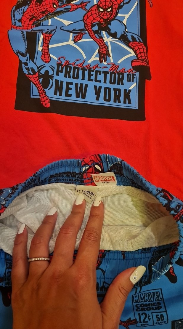 Renkli Baskılı Erkek Çocuk Kolsuz Mayo Takımı - Görsel 2