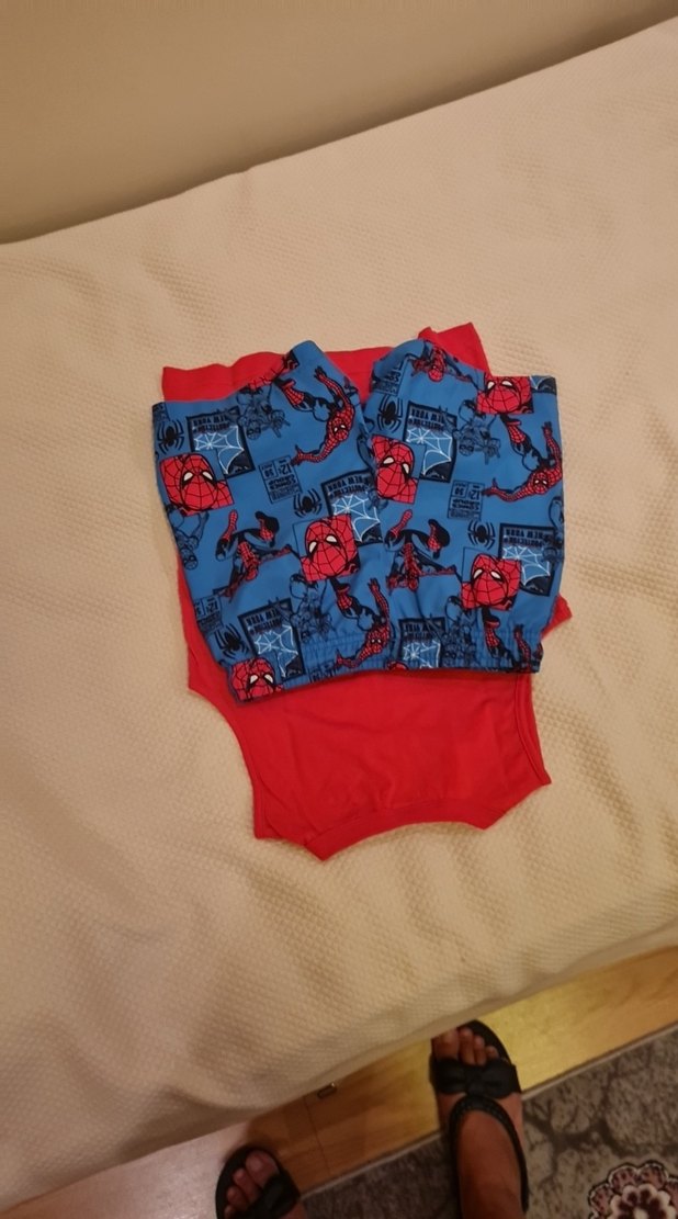 Renkli Baskılı Erkek Çocuk Kolsuz Mayo Takımı - Görsel 4