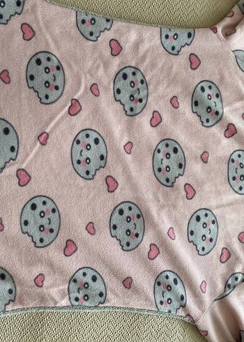 Gri Pembe Baskılı Polar Pijama Takımı - Görsel 3