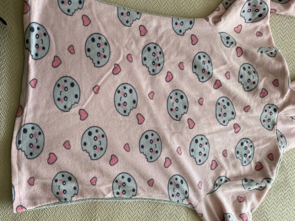 Gri Pembe Baskılı Polar Pijama Takımı - Görsel 3