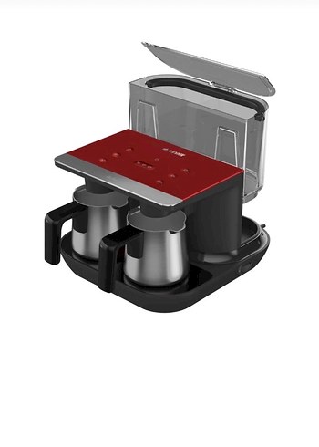 Çift Demlikli Kırmızı Arçelik Kahve Makinesi - Görsel 2