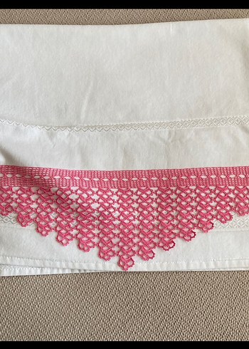 Nakışlı Pembe Havlu Seti fiesta ve nurpak marka - Görsel 5