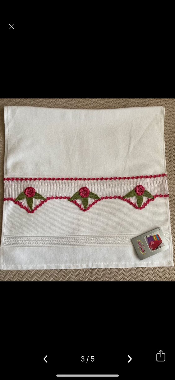 Nakışlı Pembe Havlu Seti fiesta ve nurpak marka - Görsel 3