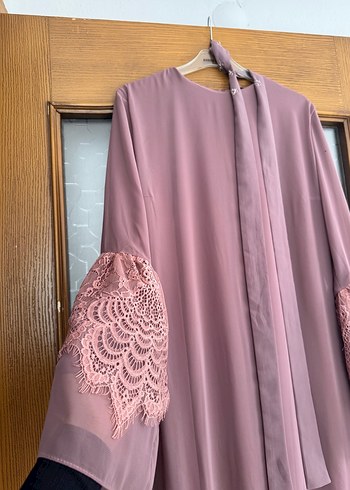 Pembe Nakışlı Uzun Bohem Elbise - Görsel 3