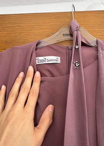 Pembe Nakışlı Uzun Bohem Elbise - Görsel 5