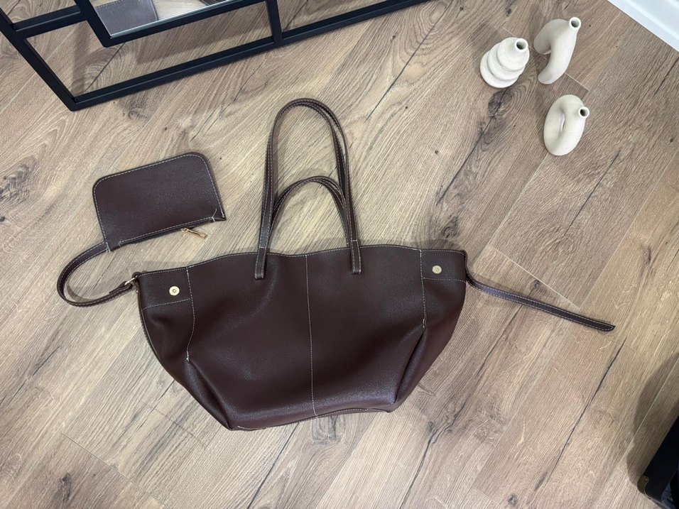 Kahverengi Deri Kadın Omuz Çantası - Görsel 2