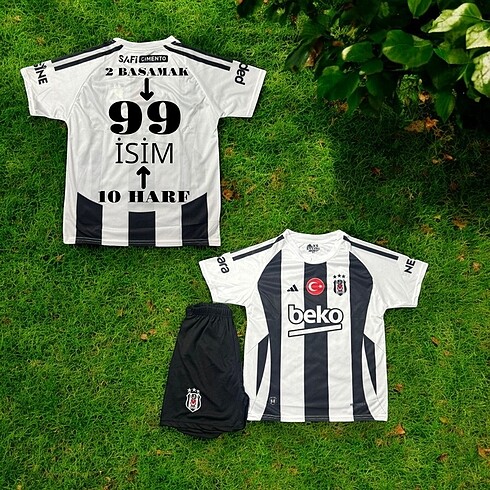 Kişiye özel baskılı Beşiktaş çocuk takım forması
