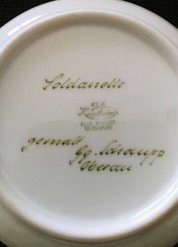 American Vintage Kraumheim Selb Bavarıa Germany el boyama porselen tabak.