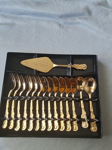 American Vintage Alman malı.Altın kaplama kahve&pasta seti.Kaffergarnitur /ROSE/l