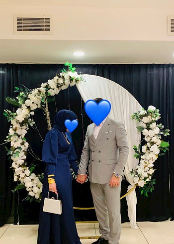 Uzun Kol Drapeli Lacivert Kadın Elbise - Görsel 3