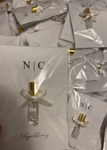 Beyaz Parlak Mini Hediye Şişesi - Görsel 3