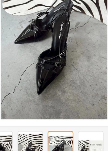 Diğer Siyah Rugan Tokalı Stiletto Topuklu Kadın Ayakkabı