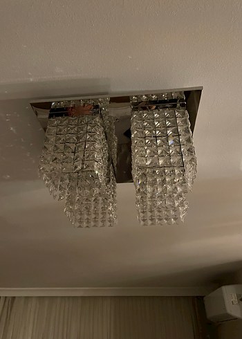 Beyaz Kristal Detaylı Modern Avize - Görsel 5