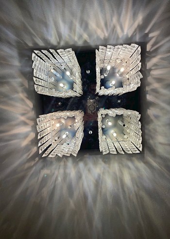 Beyaz Kristal Detaylı Modern Avize - Görsel 7