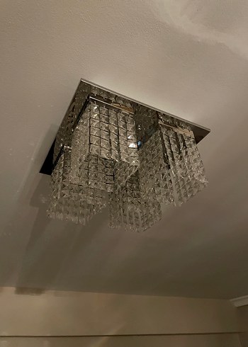 Beyaz Kristal Detaylı Modern Avize - Görsel 4