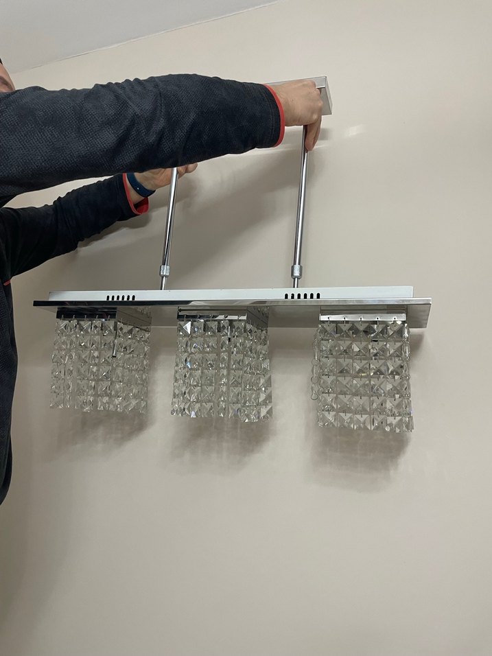 Beyaz Kristal Detaylı Modern Avize - Görsel 3