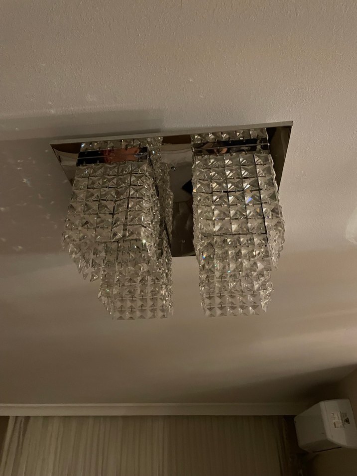 Beyaz Kristal Detaylı Modern Avize - Görsel 5