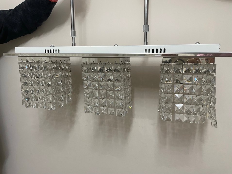 Beyaz Kristal Detaylı Modern Avize - Görsel 2