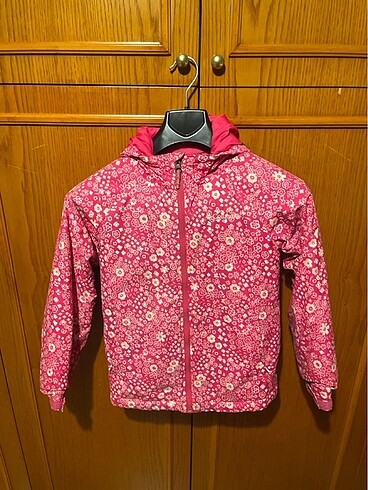 Columbia kız çocuk çiçek desenli pembe renk mont