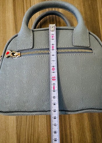 Gri Deri Kadın Çanta - Görsel 5