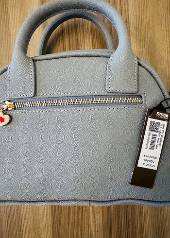 Gri Deri Kadın Çanta - Görsel 10